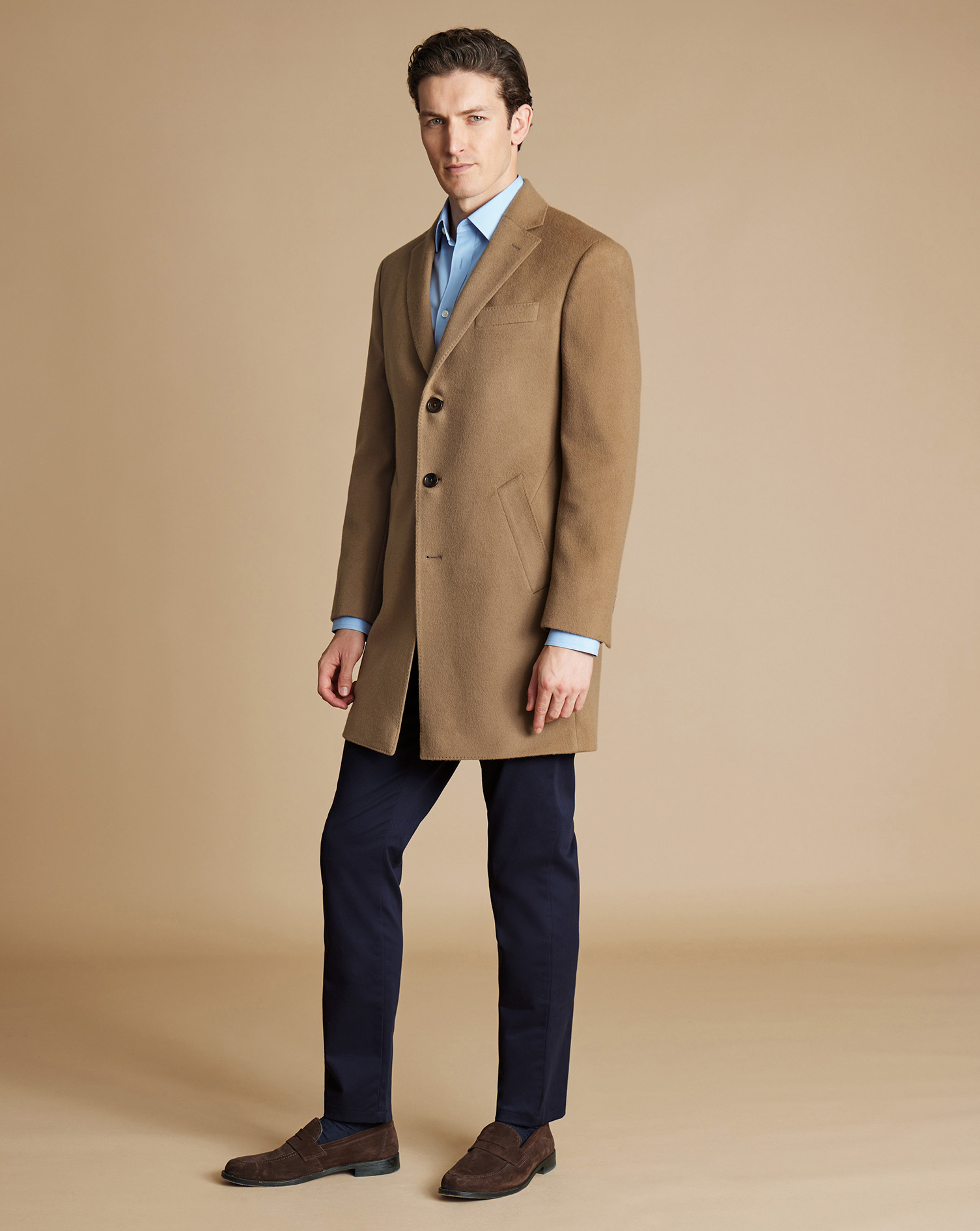 Wool Overcoat - Light Camel