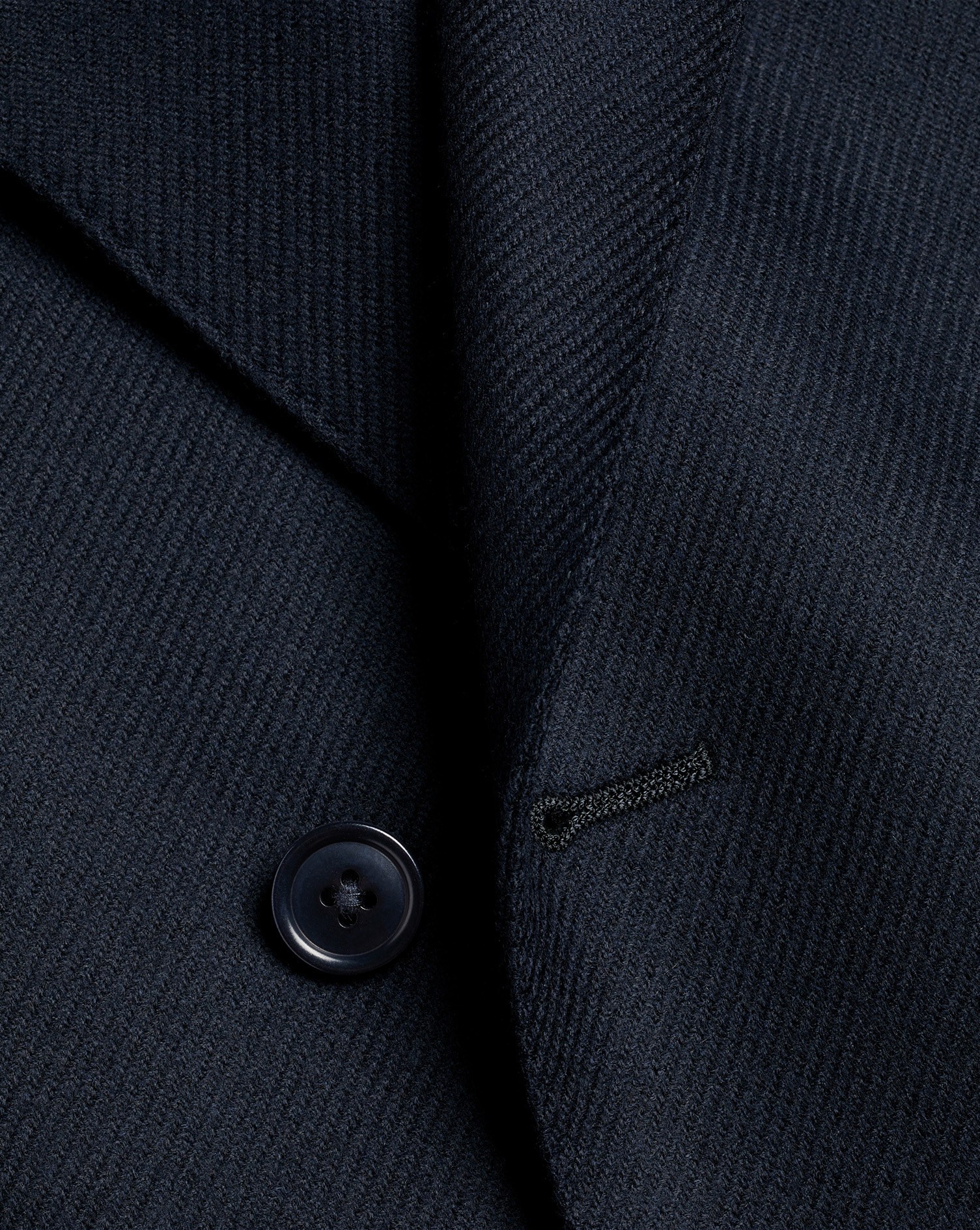 Wool Silk Double Breasted Jacket - French Navy