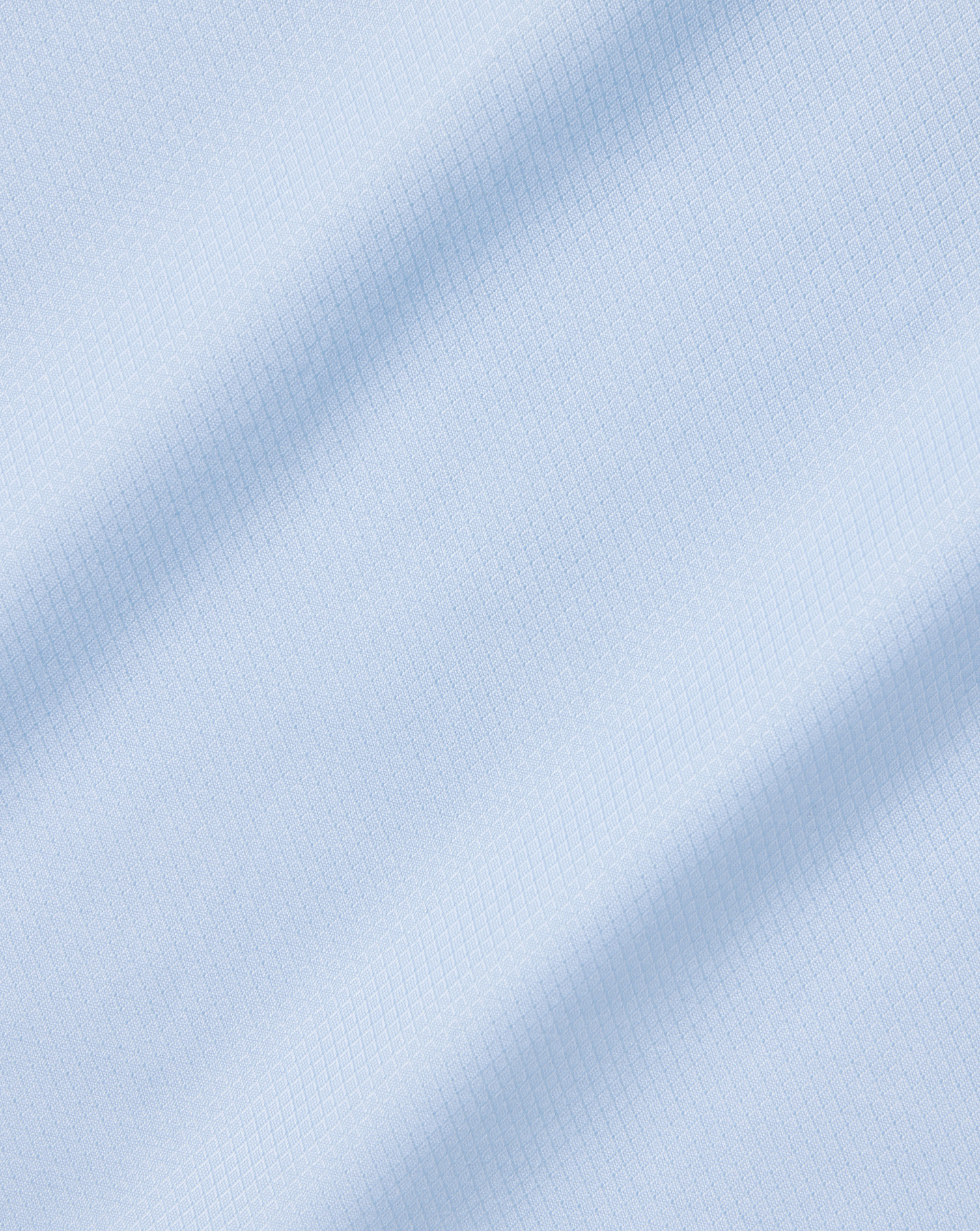 Semi-Cutaway Collar Egyptian Cotton Berkshire Weave Shirt - Light Blue