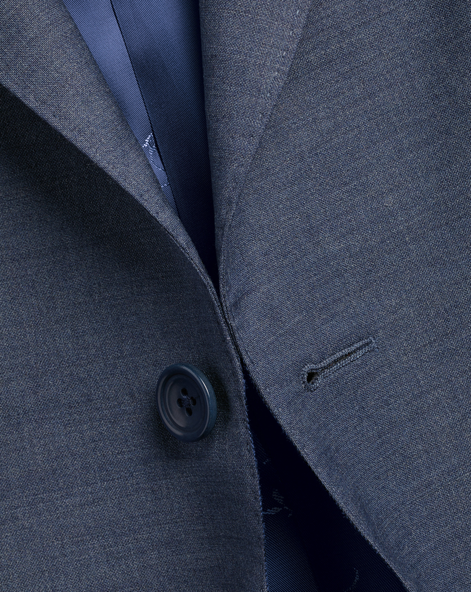 Italian Suit Jacket  - Heather Blue