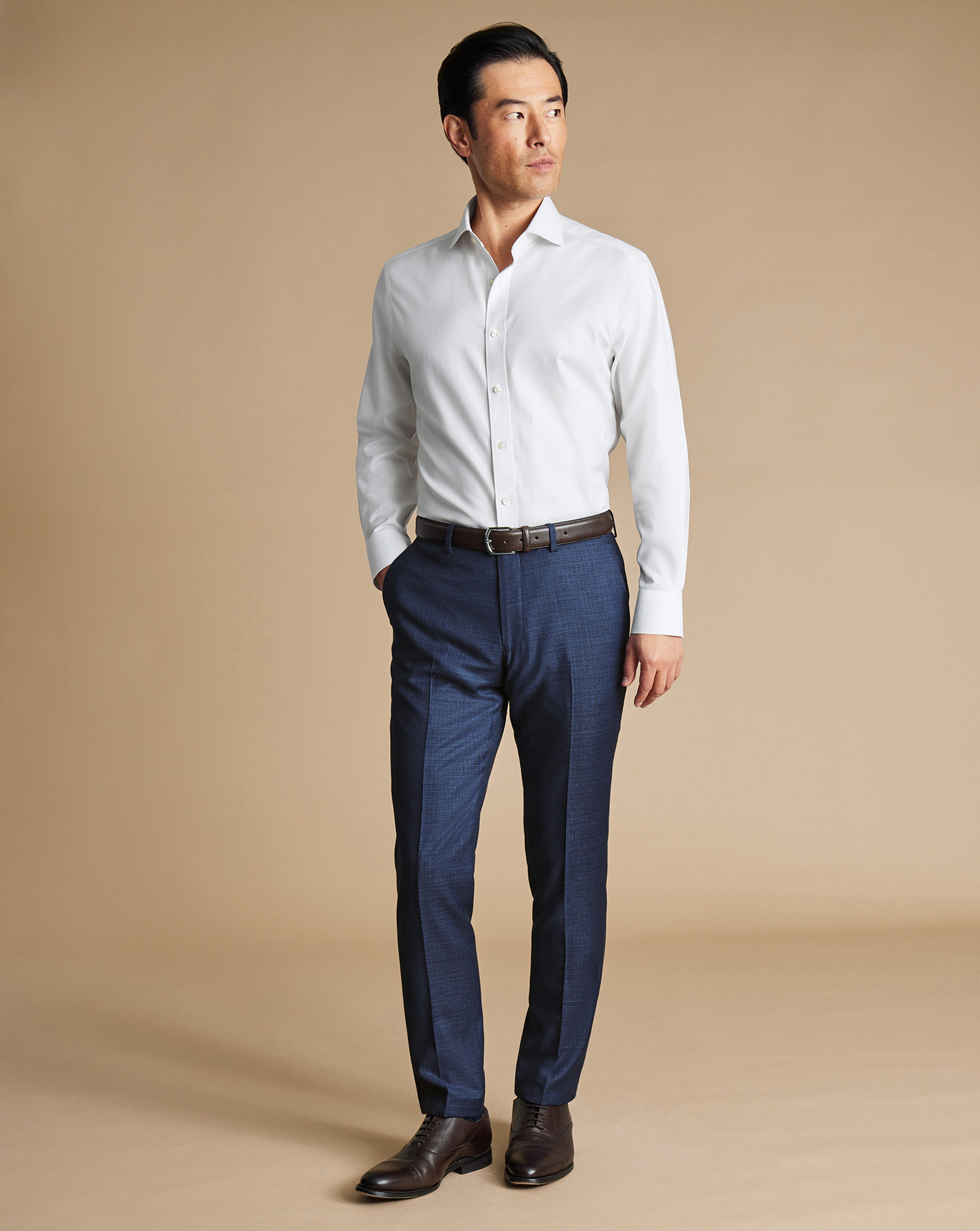 Italian Luxury Suit Trousers - Indigo Blue