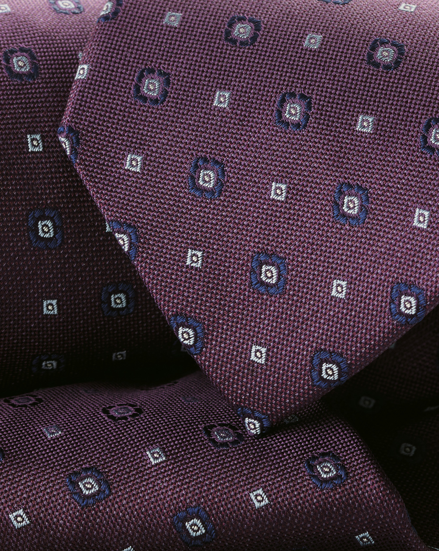 Medallion Silk Tie - Blackberry Purple