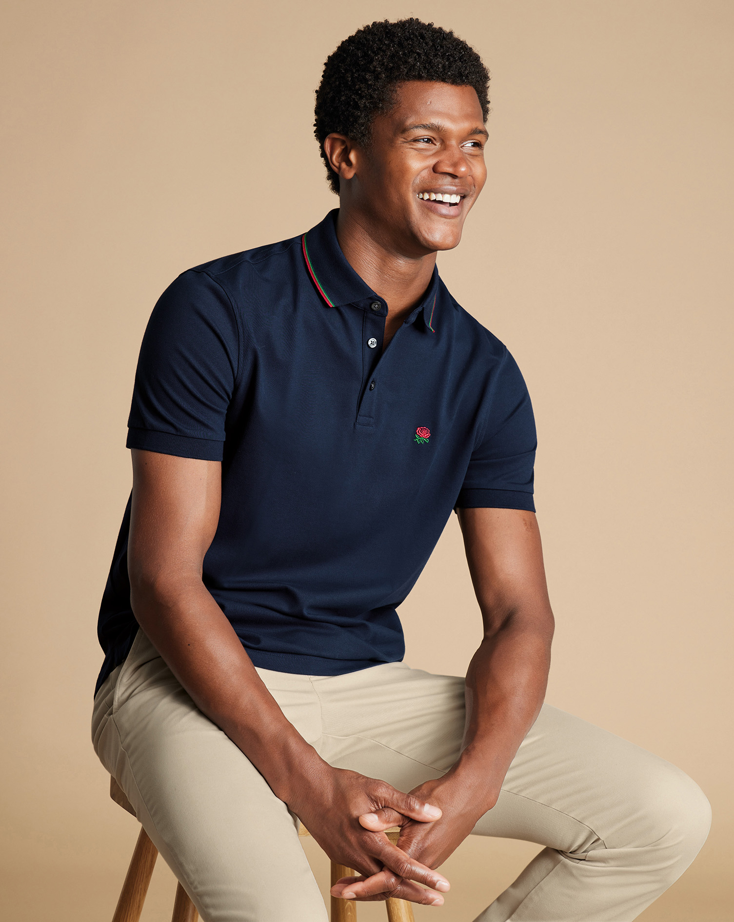 England Rugby Pique Polo - Navy