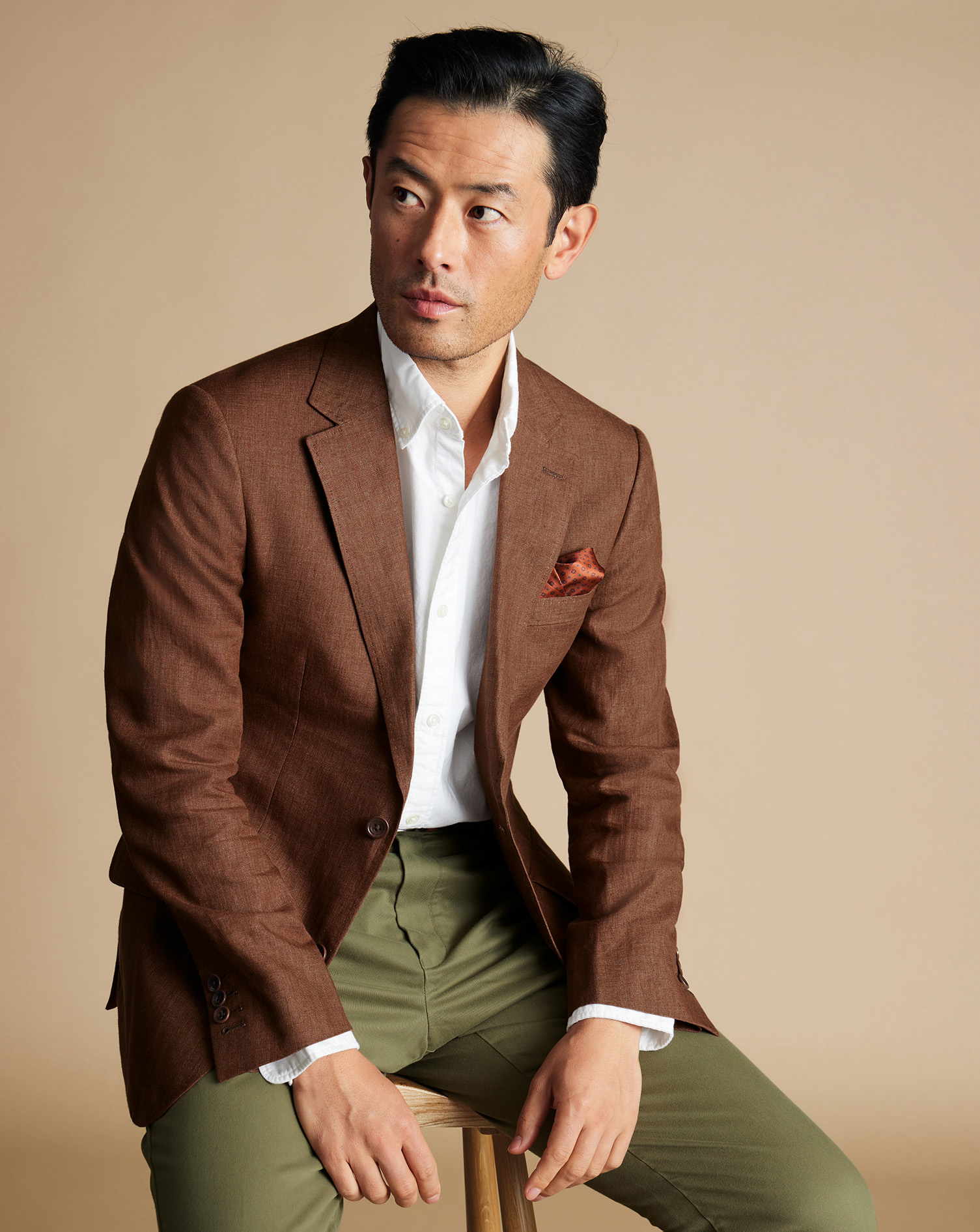 Linen Jacket - Rust