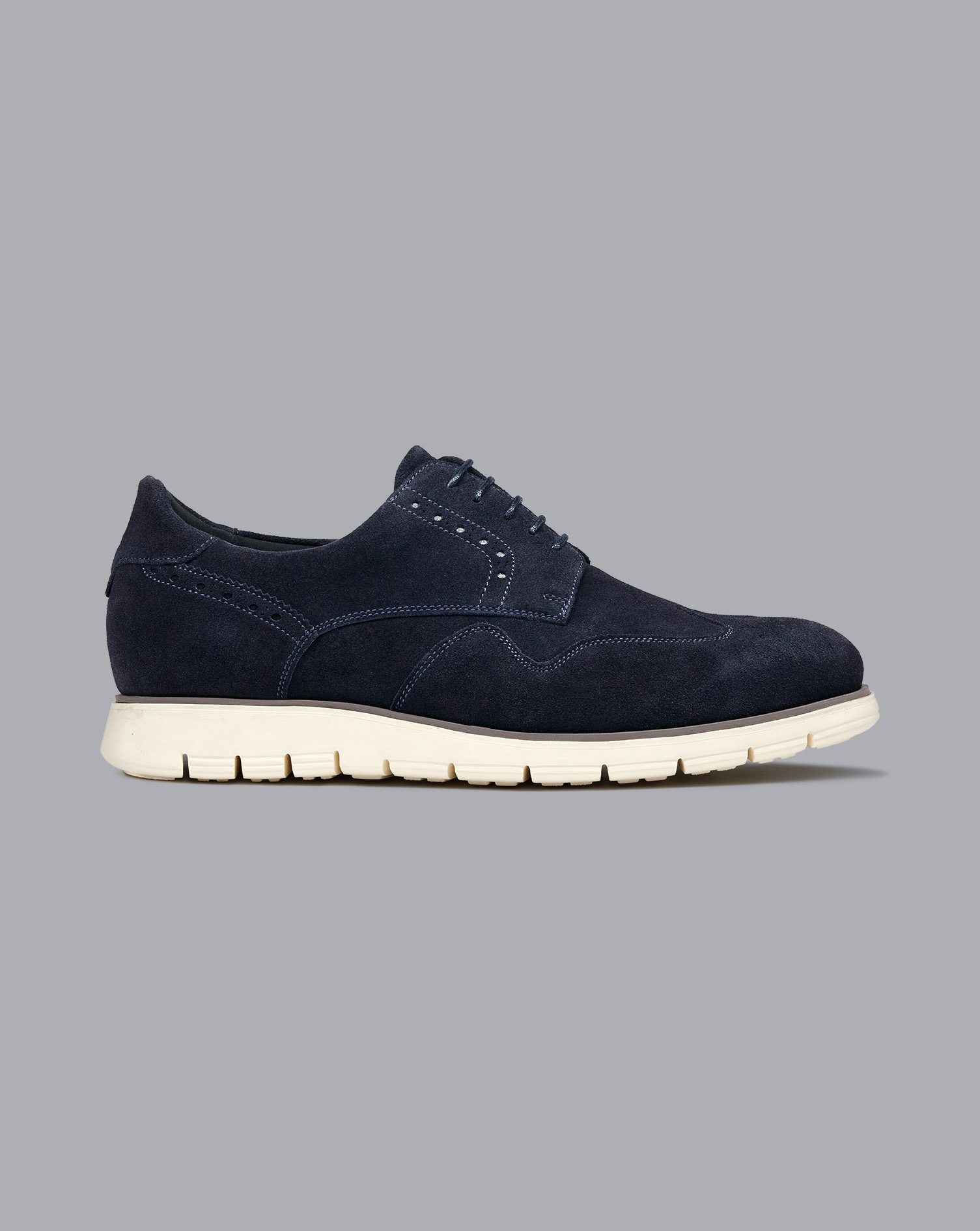 Suede Hybrid Trainers - Navy