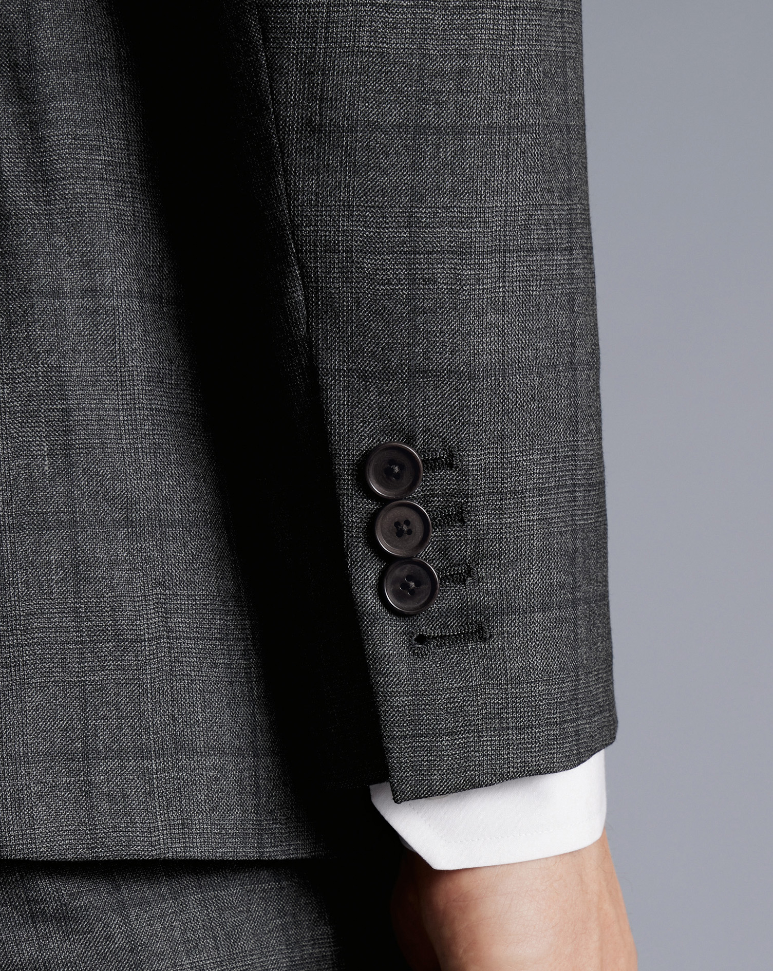 Ultimate Performance Check Suit Jacket - Charcoal Grey