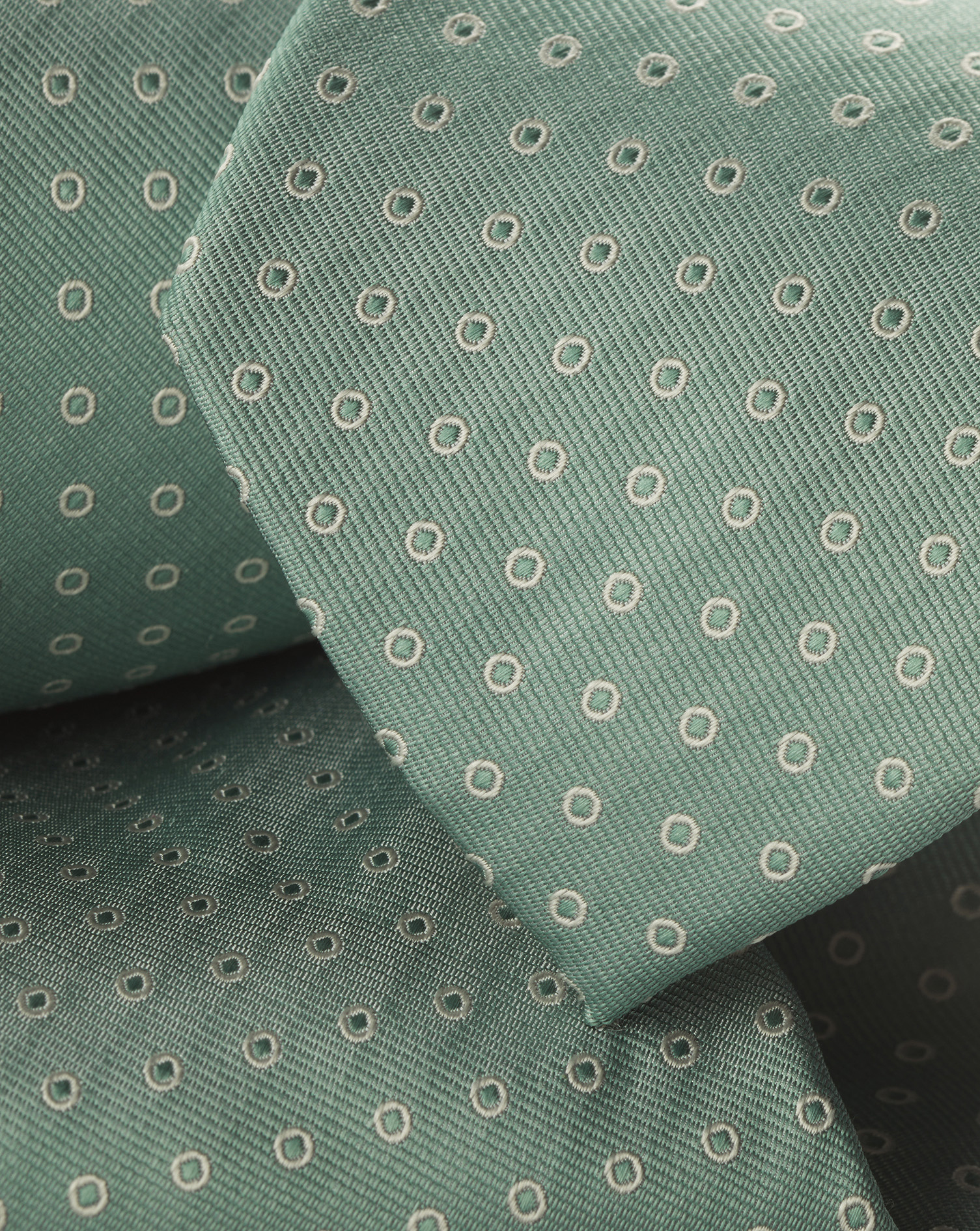 Spot Pattern Silk Tie - Light Green