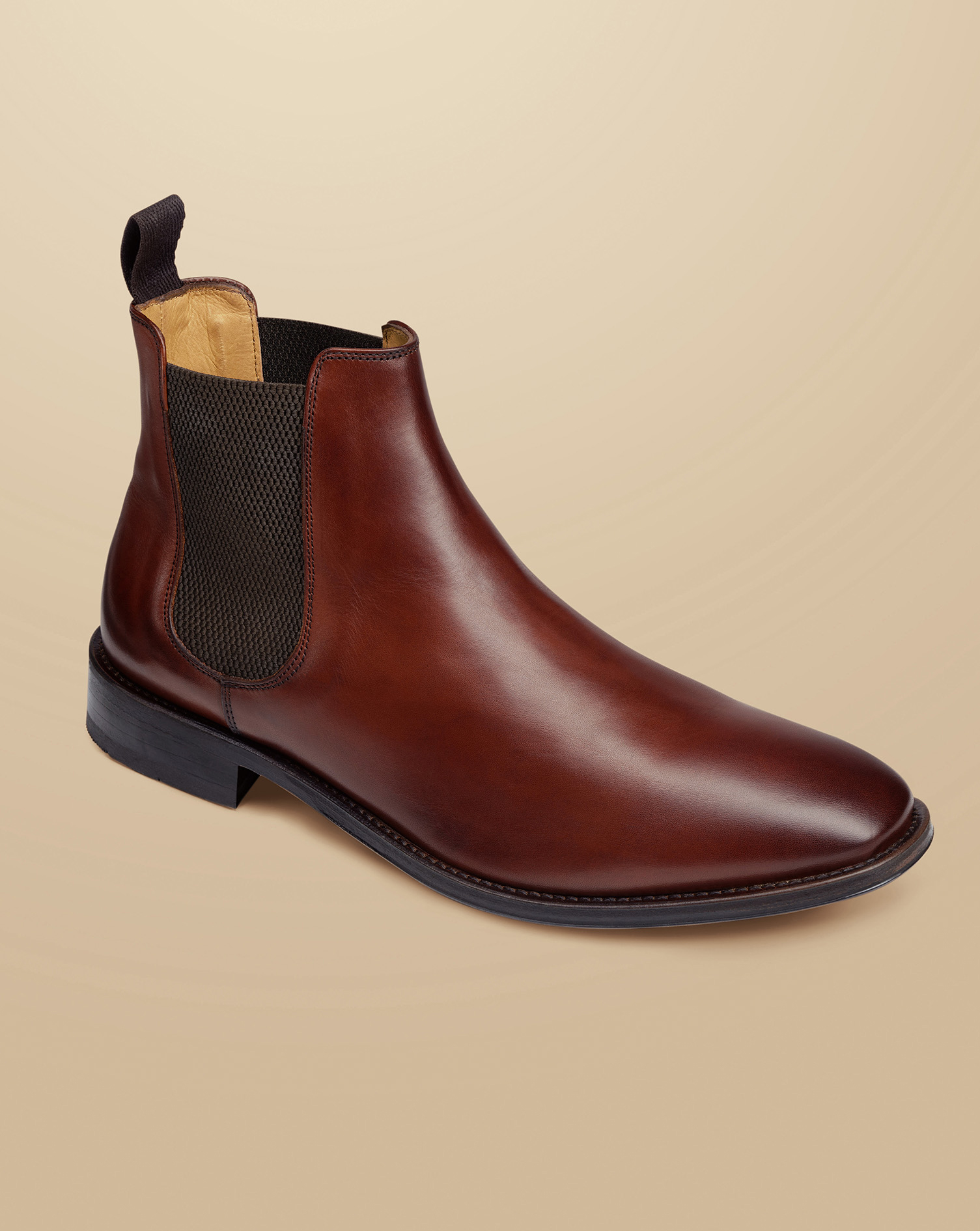 Leather Chelsea Boots - Chestnut Brown