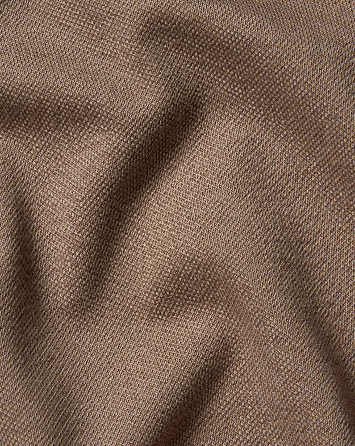 Long Sleeve Tyrwhitt Pique Polo - Camel