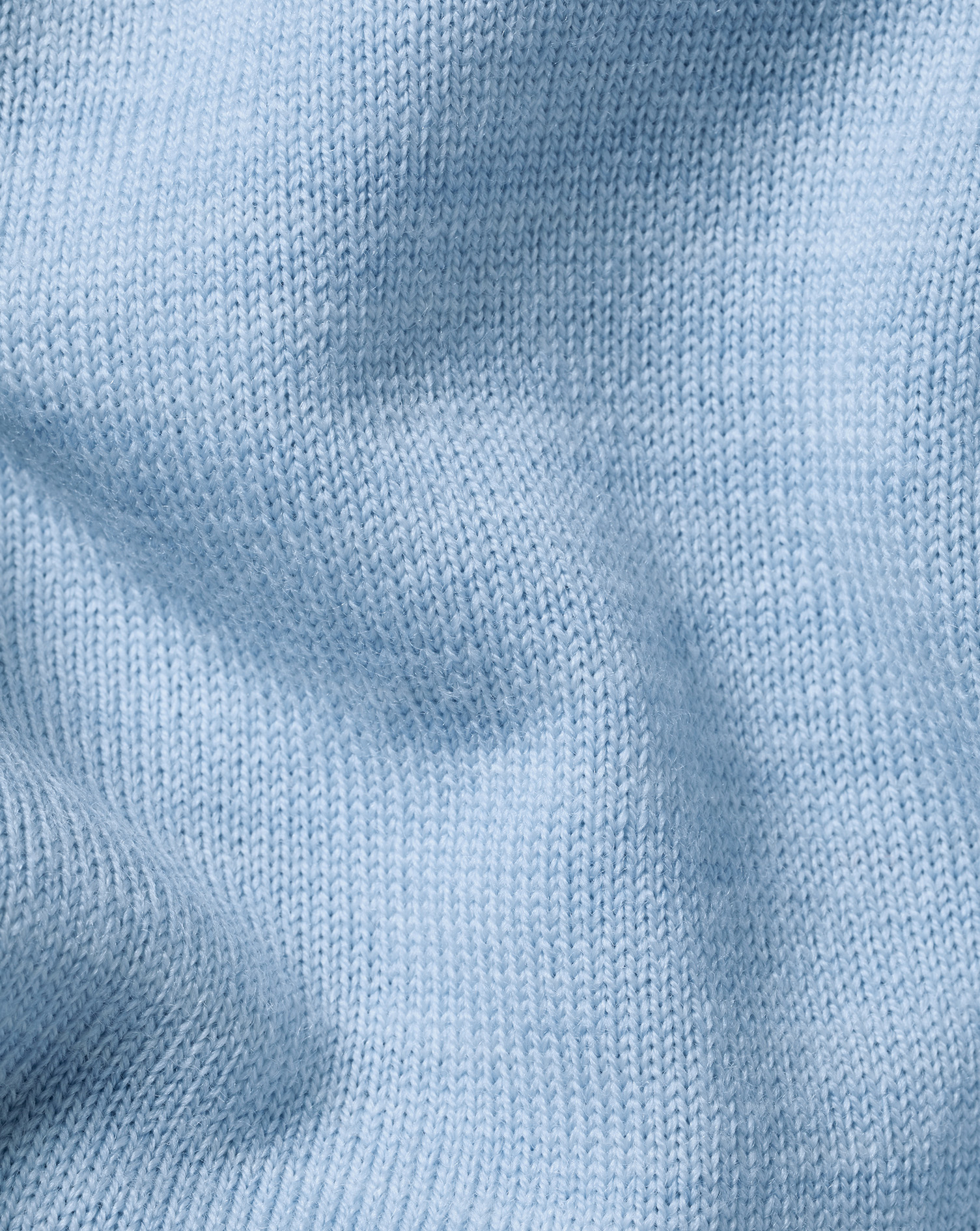 Merino Zip Neck Jumper - Sky Blue