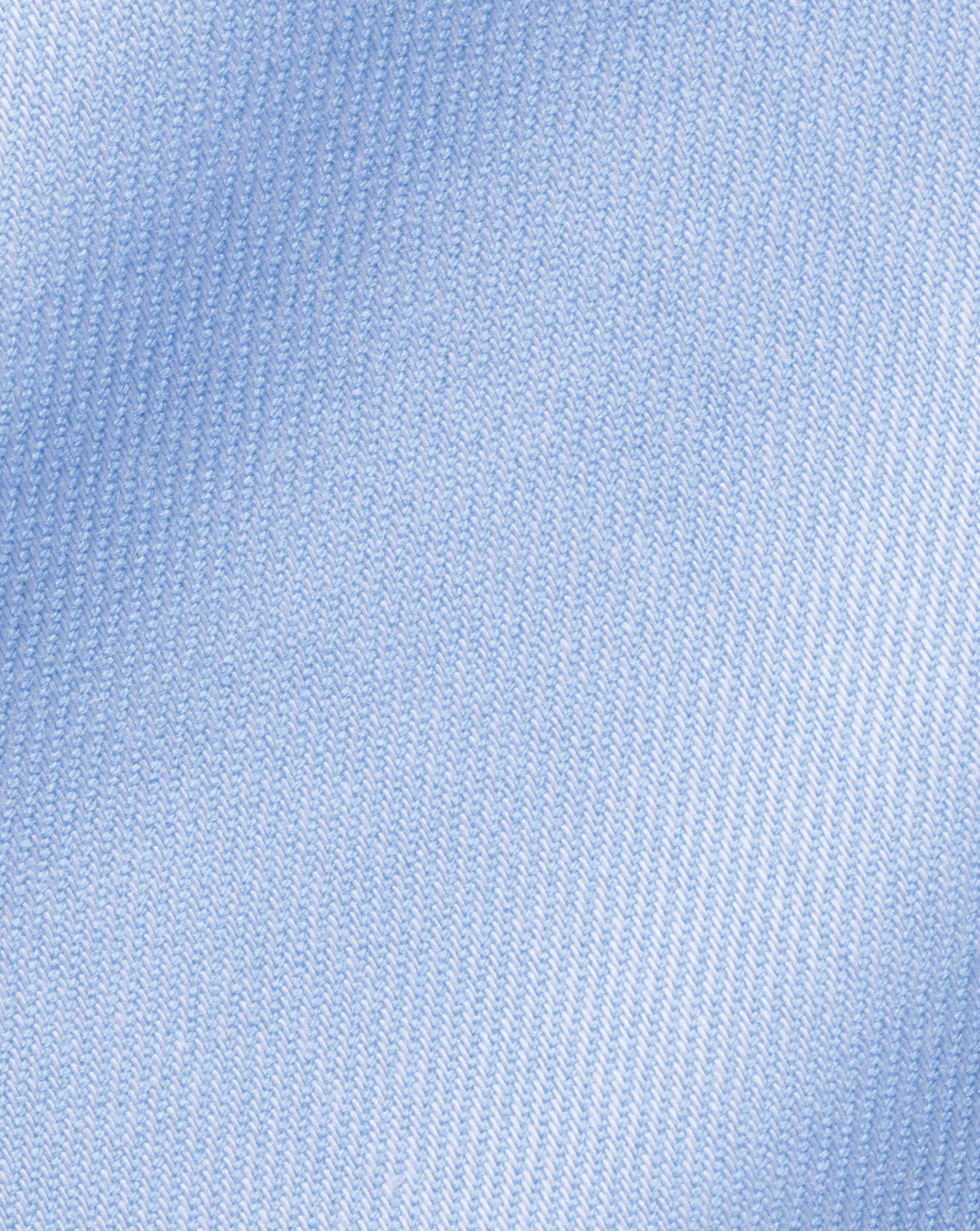 Semi-Cutaway Collar Non-Iron Twill Shirt with Printed Trim - Cornflower Blue