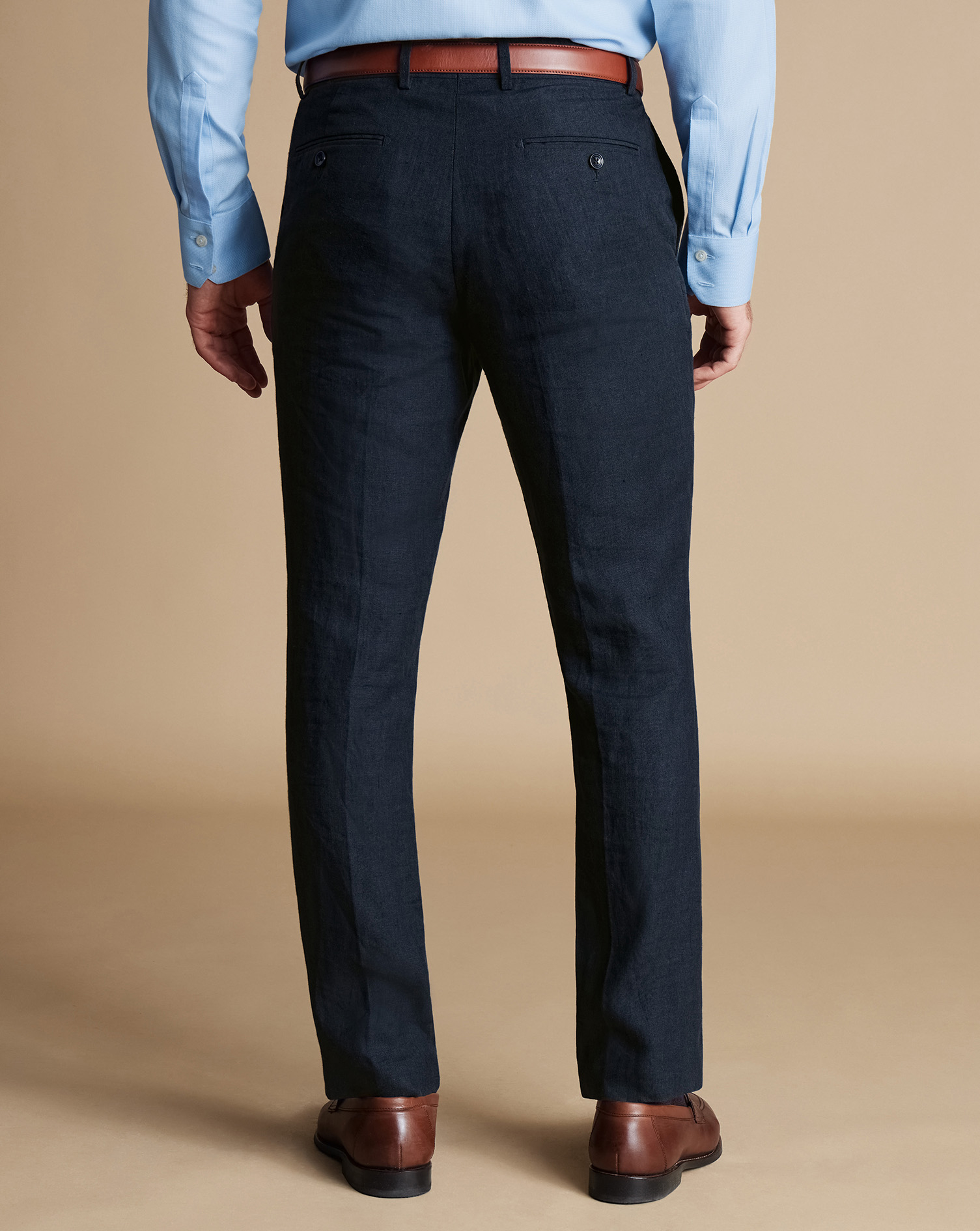 Linen Trousers - Dark Navy