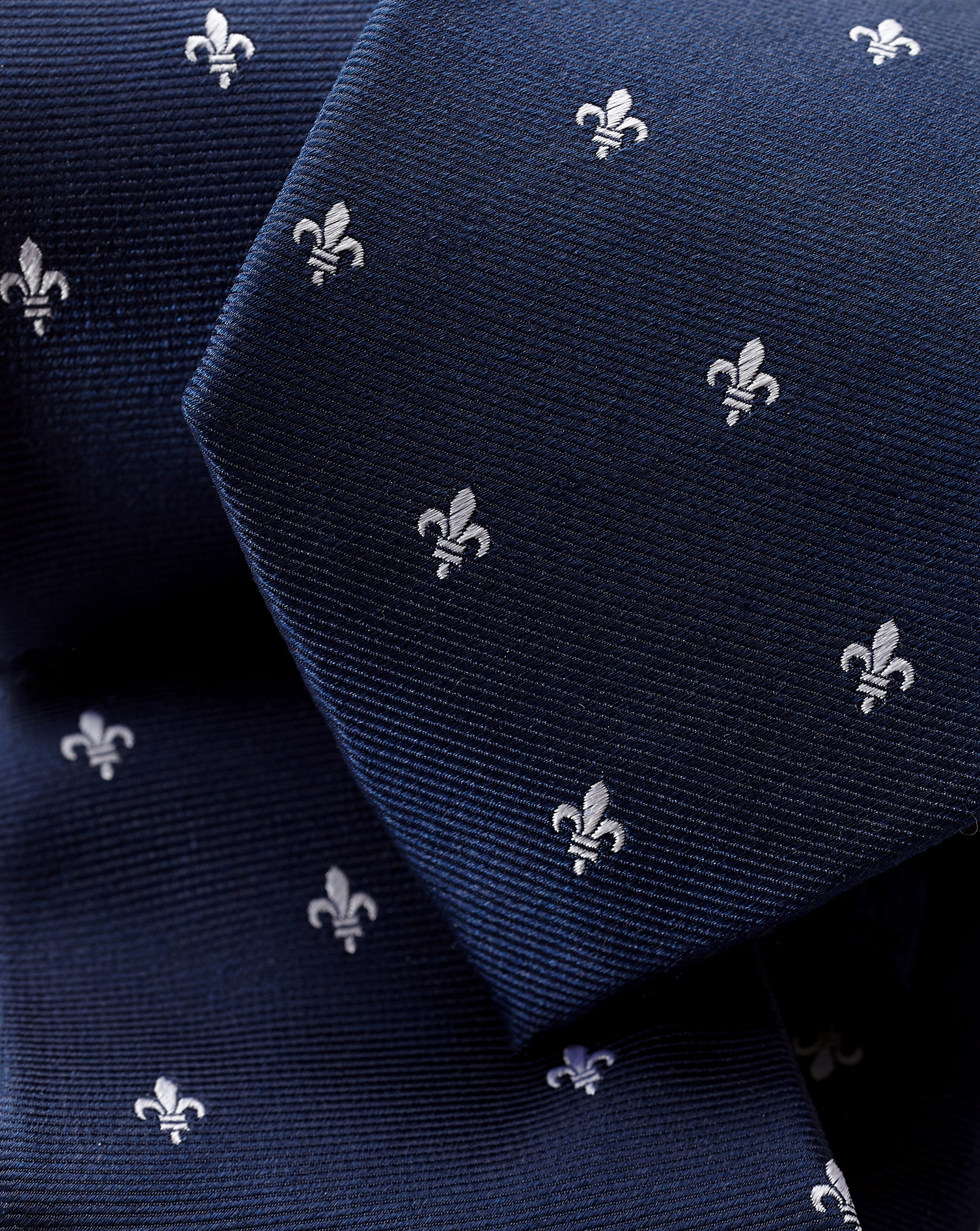 Silk Fleur-de-lys Tie - French Blue